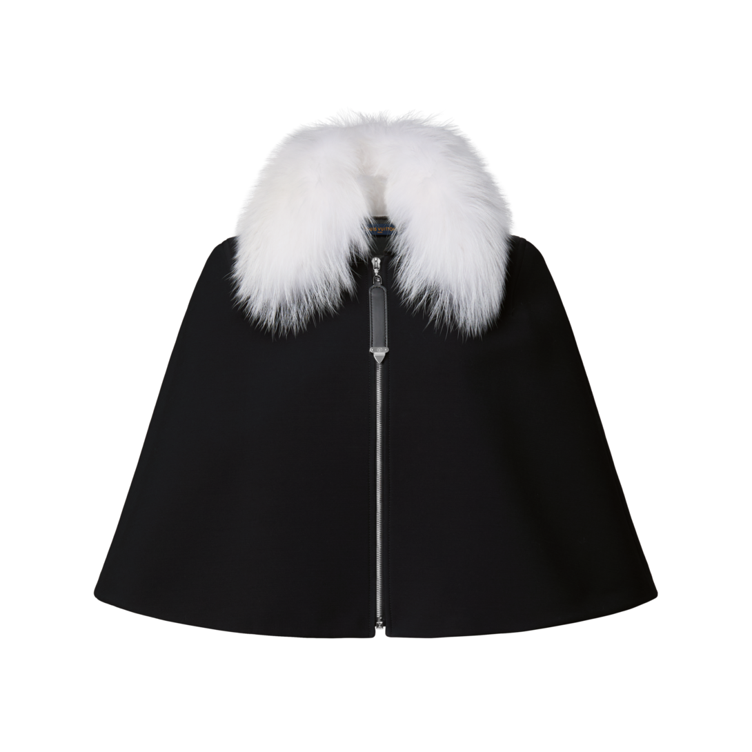 ルイヴィトン　ファー Fur Collar Zip-Up Cape - Women - Ready-to-Wear | LOUIS VUITTON ®